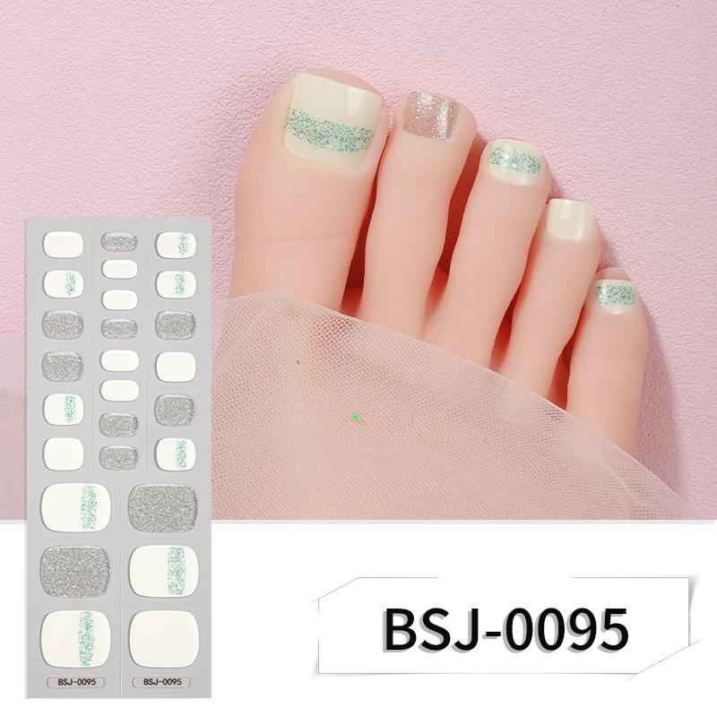 Semi-solid Gel Manicure Stickers, Toenail Stickers, Onion Pink Pearlescent Gradient Flash Semi-solid Nail Stickers