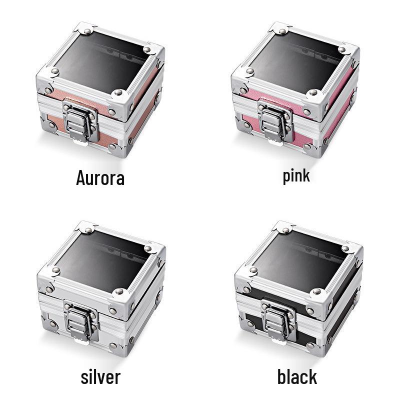 Multi-Hole Grinding Head Storage Box with Transparent Lids for Power Tool Accessories