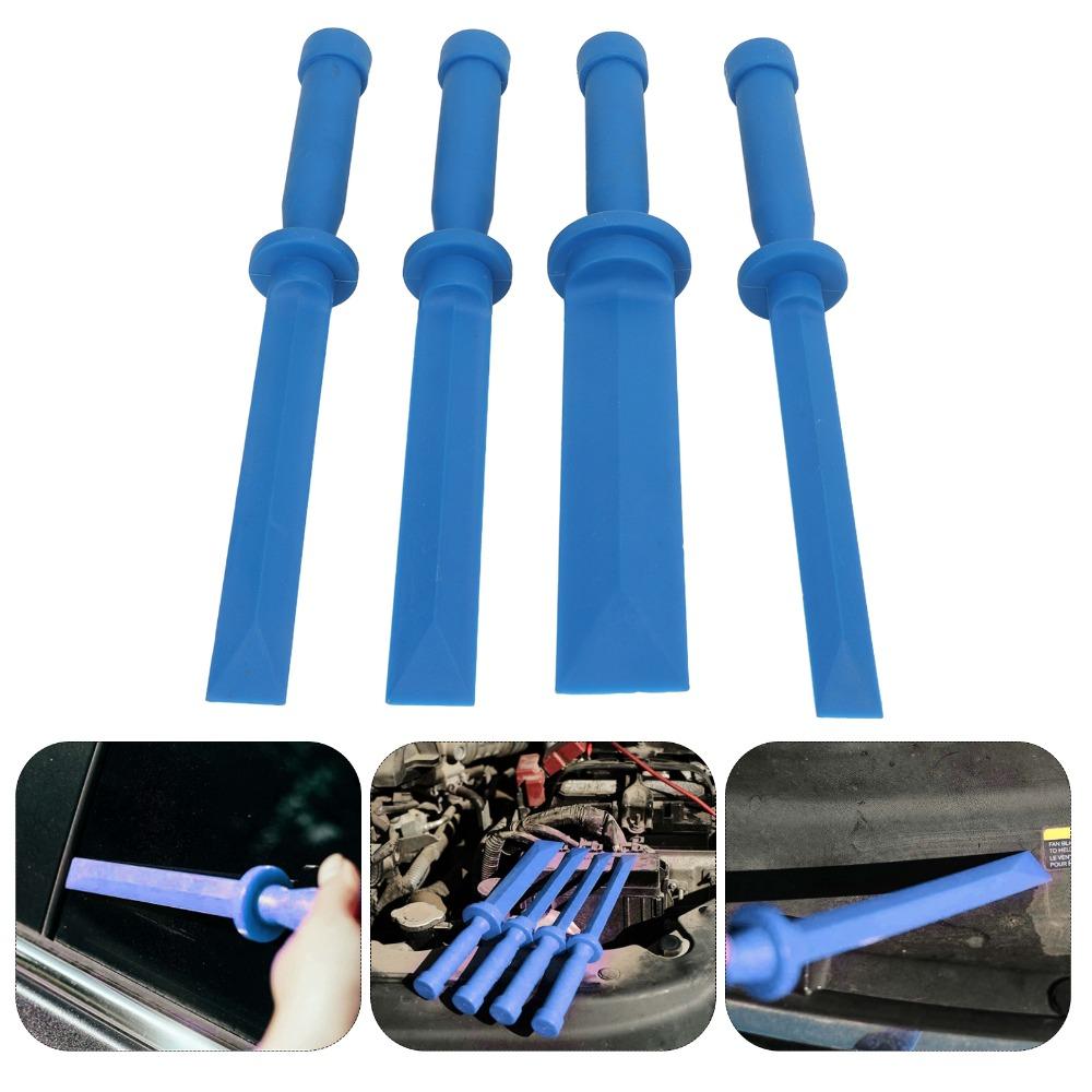 4PCS Anti-Slip Nylon Non-Mar Scraper Set Nylon Adhesive Remover Chisel Removal Pry Tool Auto Shop