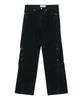 ORDINARY PEOPLE Vintage Velvet Texture Curved Pants (Navy)