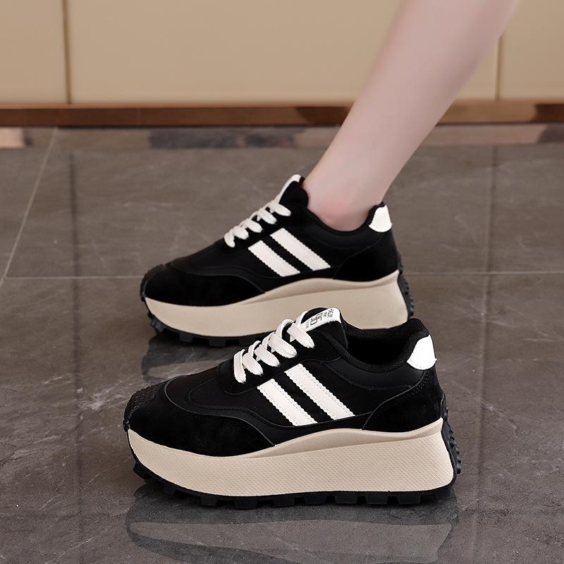 Spring platform heightening dad shoes women's niche versatile casual shoes retro student fashion Forrest Gump shoes