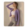 Women's Fitness Hooded Sports Jacket Running Top Slim Long Sleeve Quick Dry Tight Casual Yoga Clothing