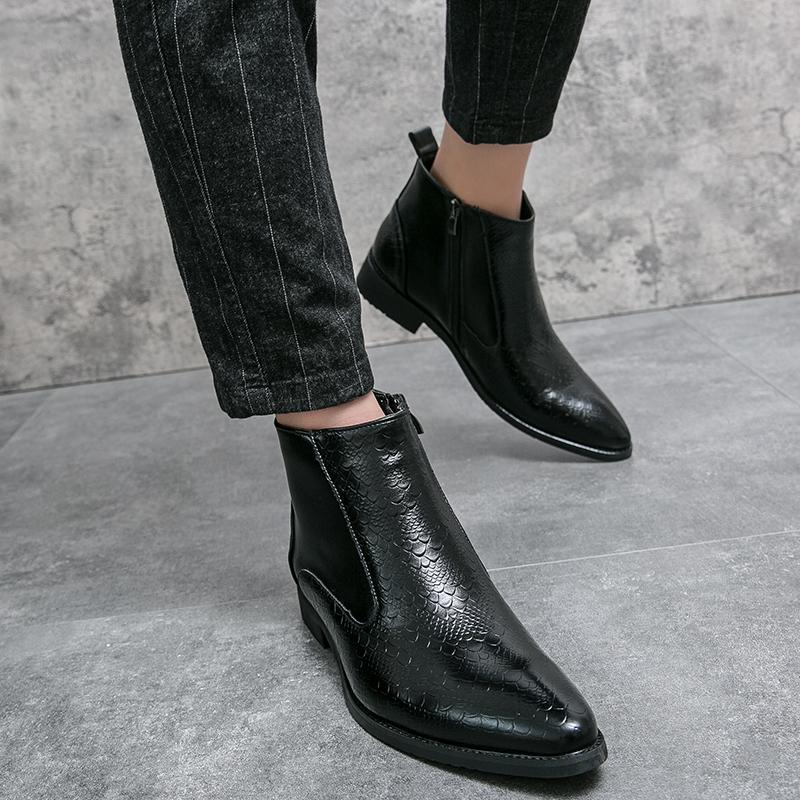 Fashion Chelsea Boots Work shoes italian Handmade Boot Shoes For Formal Dress Wedding Business MAN ANKL BOOT New cowboy boots brown