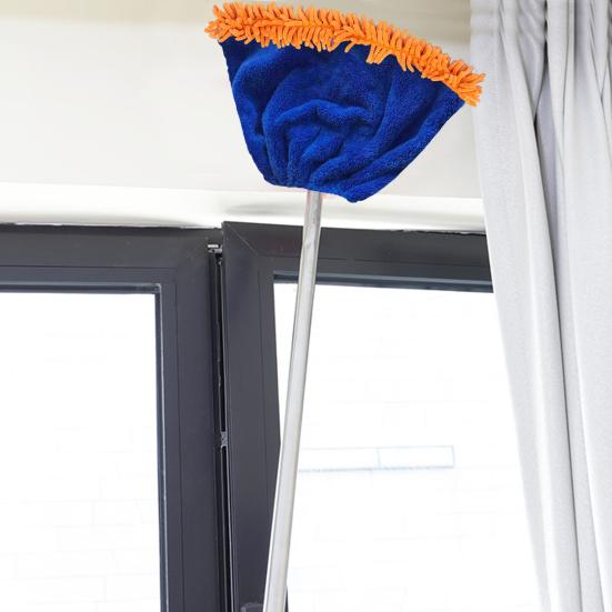 Coral Velvet Broom Cover Quick Drying High Water Absorption Elastic Closure Snap-Fit