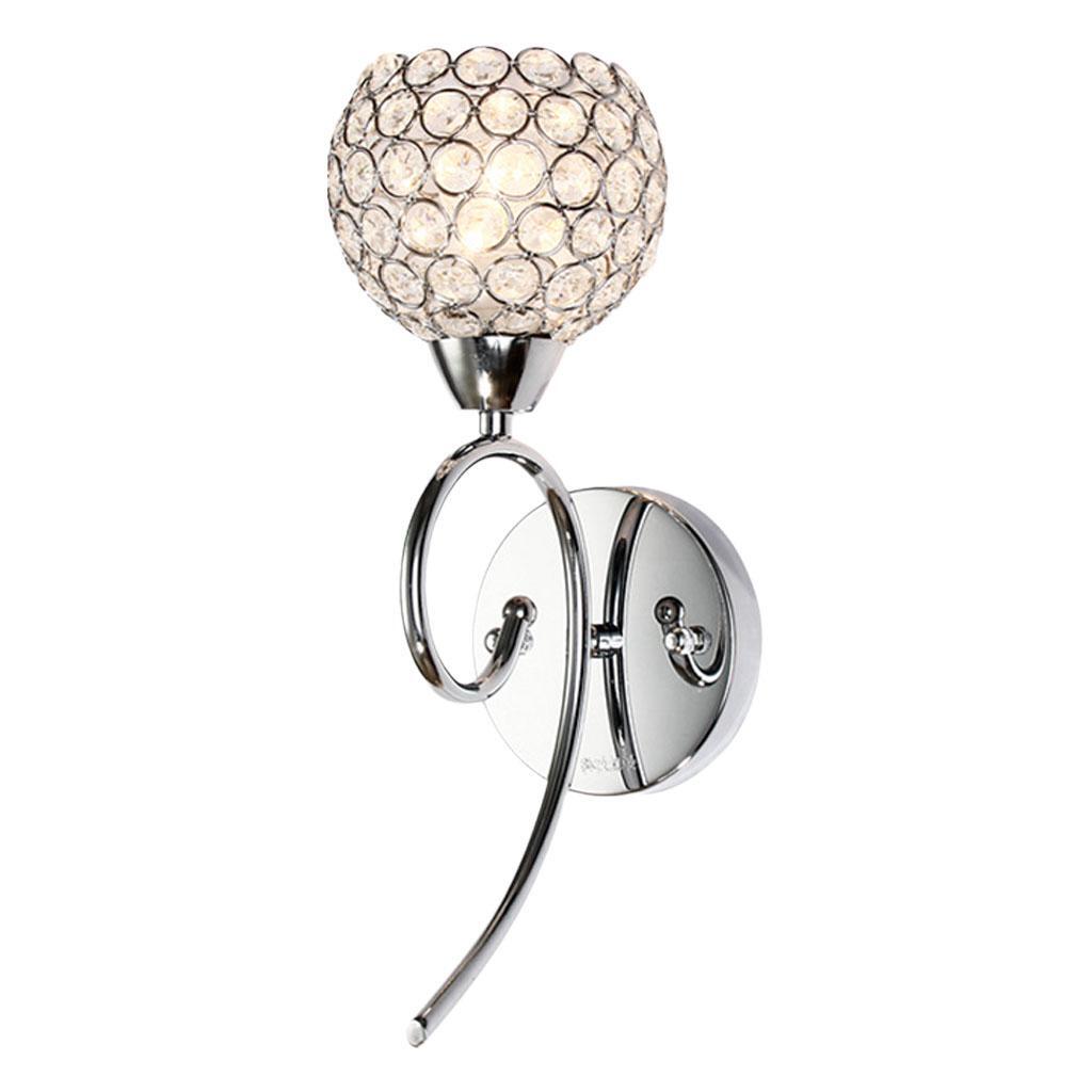 Stylish Crystal Glass Wall Light for Bedside Aisle E27 Lamp Sconce Decor