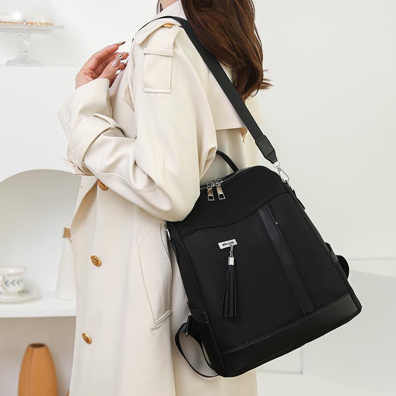 Tassel Backpack Women's Large Capacity Backpack Travel Bag