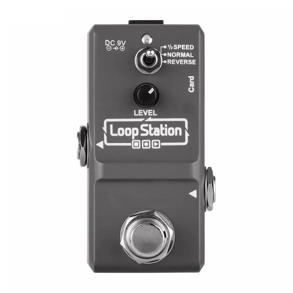 Ammoon Loop Station Mini Gitarren Looper Effektpedal 10 Minuten Aufnahmezeit 3 Arbeitsmodi True Bypass Vollmetall