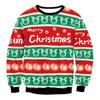 New Christmas Santa Claus Ugly Fashion Casual 3D Digital Printing Personalized Round Neck Long Sleeve Pullovers