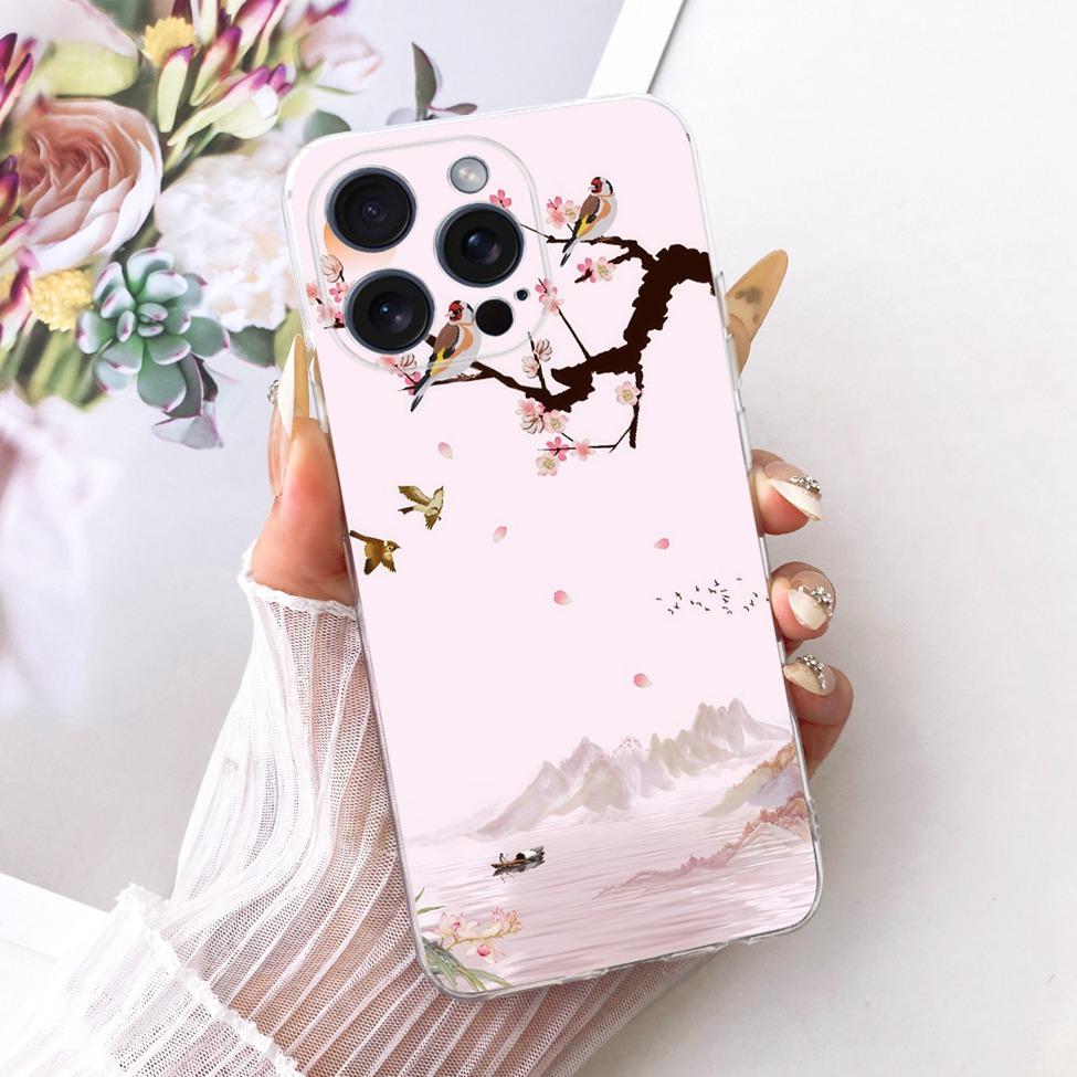 Casing For iPhone 15 Pro Max Cover Fashion Cartoon Cute Funny Painted Silicone Case A2849 A3105 A3106 A3108