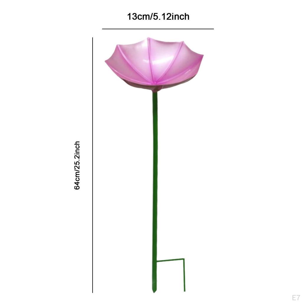 Bee Feeder Stake with Bird Bath Iron Garden Ornament for Backyard Use