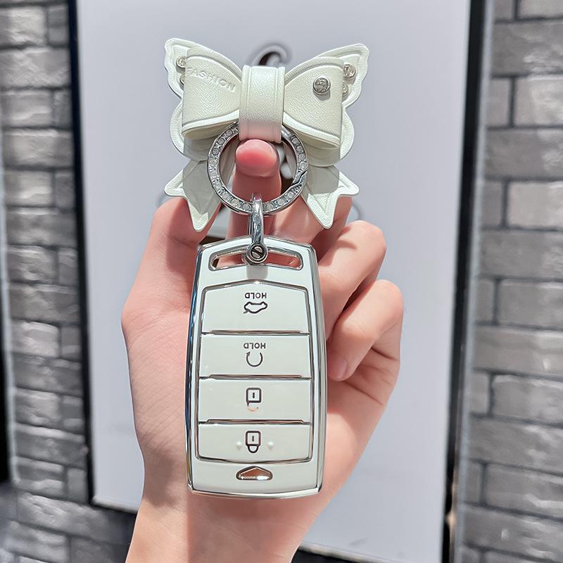 Tpu Car Remote Key Case Cover Protect Shell Fob For Hyundai  Genesis G70 G80 Eq900 G90 3 4 Bottons Accessories