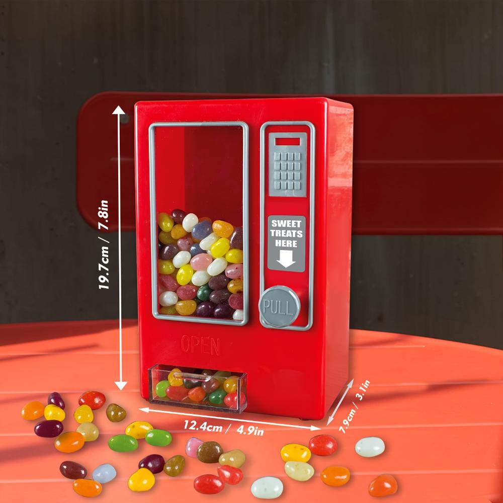 Plastic Mini Candy Vending Machine Candy Dispenser Portable Bank Deposit Box Sweets Machine Nice Gift For Children Home Ornament