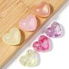 10Pcs/Lot 24×20mm Acrylic Beads For Jewelry Production Colored Heart Shape Hole Size 3.8mm Beads Diy Handmade Charm Headrope