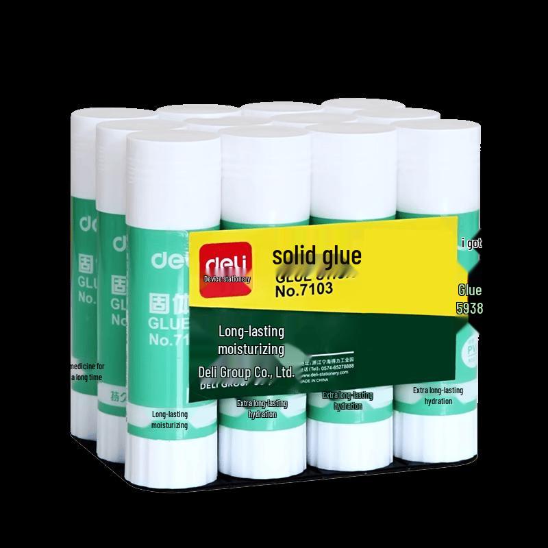 Deli 36g PVA Solid Glue Stick, 12-Pack