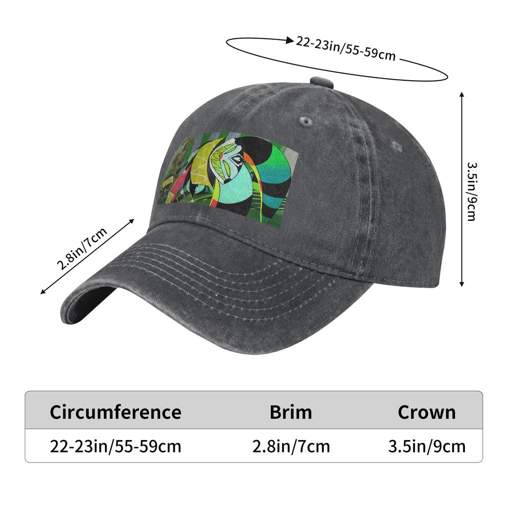 Anime Helluva Boss Fizzarolli Baseball Caps Snapback Washed Denim Hats Outdoor Casquette Hip Hop Baseball Cowboy Hat Unisex Women
