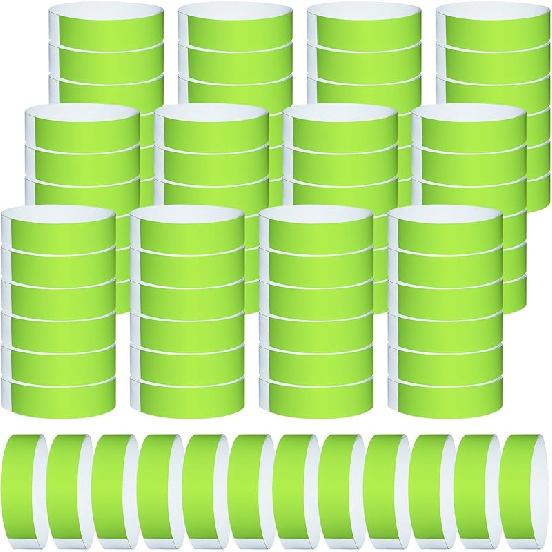1200 Pcs Plastic Paper Wristbands for Events Neon Color Wrist Bands Concert Identification Wristbands Paper Bracelets Wristbands Party Hand Bands