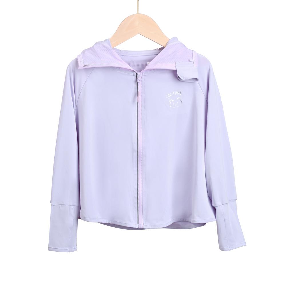 Kids Summer Ice Silk Sun Protection Jacket UPF50+ UV Protection Lightweight Breathable Soft Sun Hoodie for Boys and Girls