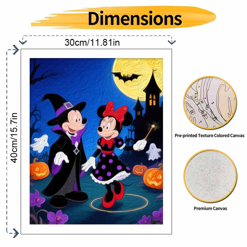 Disney Halloween Digital Oil Painting Art Kit Handmade Diy Home Decorations