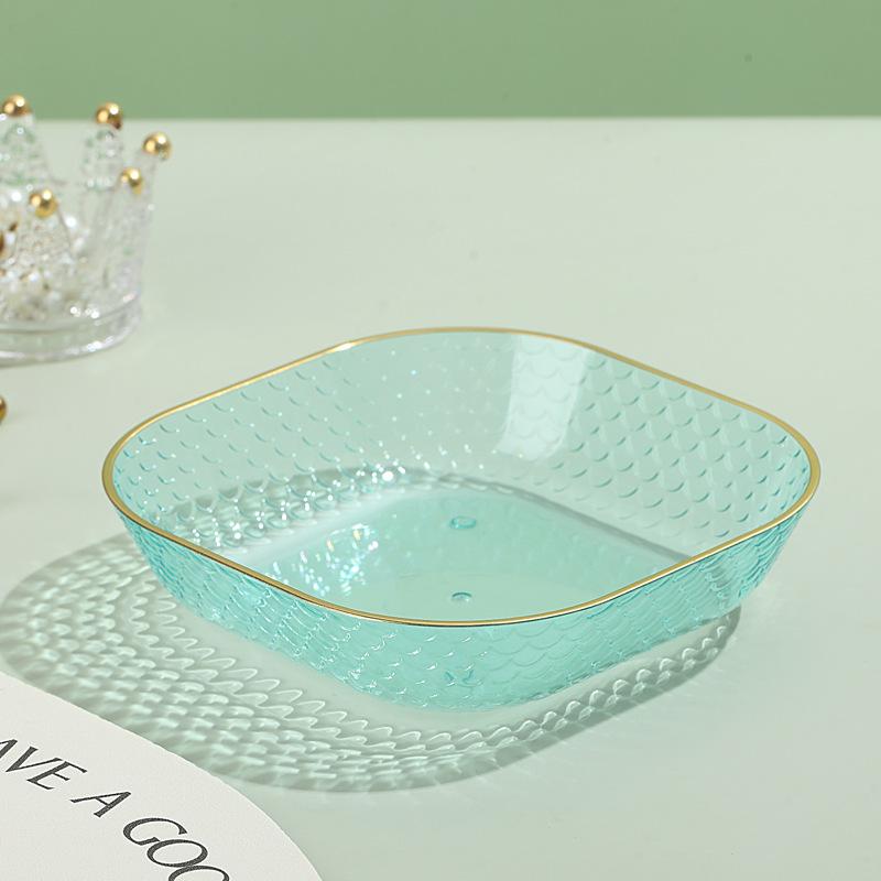 

Тарелка для костей «Легкая роскошь», Прозрачная пластиковая тарелка для костей для питомцев, Бытовая тарелка для сухофруктов, Фруктовая тарелка, Инвентарь для закусок, Тарелка для закусок в форме сердца