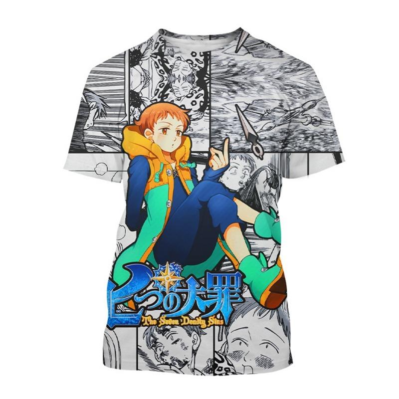 Sommer Heißverkauf Anime Charakter Kreatives Design 3D-Druck Cooles und Personalisiertes Mode T-Shirt