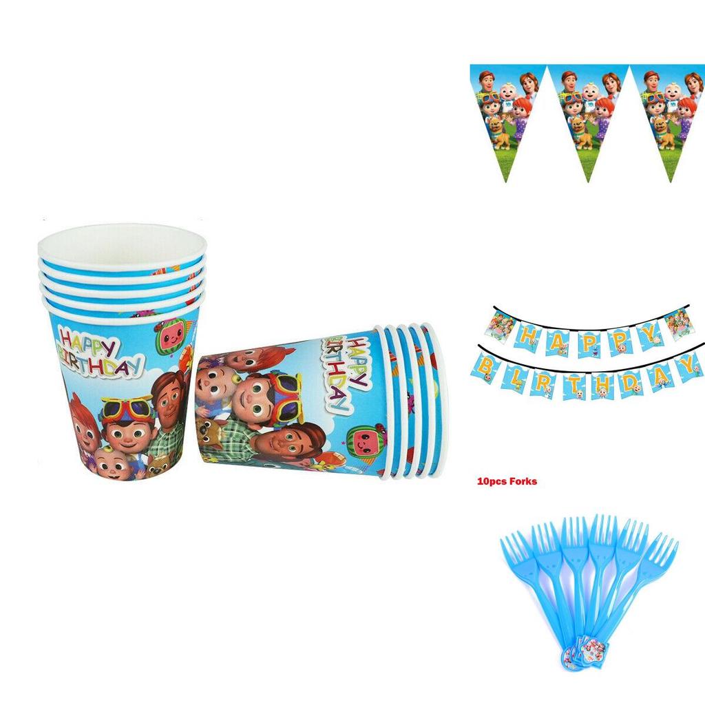 Vibrant Family Birthday Party Supplies Set With Cheerful Plates And Decor Elements