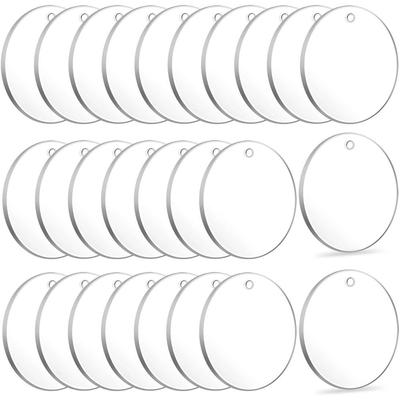 Disk Blanks Discs Keyrings Discs Circles Keychain Acrylic Clear Circle Acrylic Blank Keychain