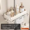 Universal No-Drill Shower Head Holder & Shelf for Bathroom Rods