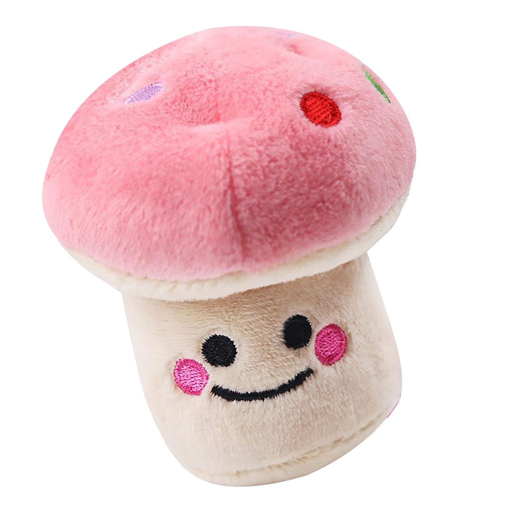 Knuffelhondenspeeltje Cartoon Paddenstoelvormig Bijtbestendig Tandenknarsen Verminder Verveling Interactief Puppy Kauwspeeltje Roze