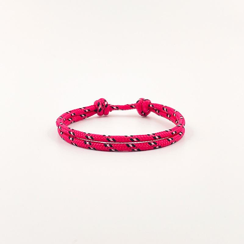 3mm Mehrfarbiges Nylon Nautisches Geflochtenes Seil Armband - Verstellbarer Layering Handmade Stil