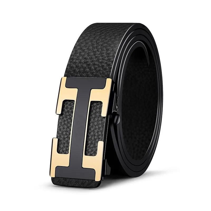 Men'S Belt Leather Automatic Buckle Wear Versatile Casual First Layer Cowhide Belt Men'S Young People Fashion Belt Hot
