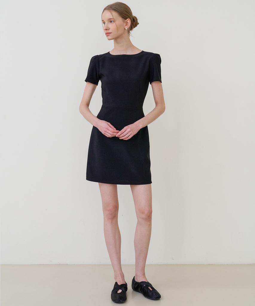 BIBYSEOB Puff Mini Dress Black [T61]