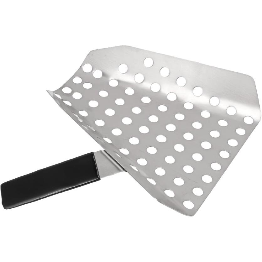 French Fries Scoop Laborsaving Stainless Steel Metal Popcorn Scoop with Holes for Cinema To Fill The Bucket