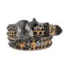 Punk Skull Belt Hip Hop Style Inlaid with Rhinestone Print Hot Girl Style Rock Fashion Decoration Belt