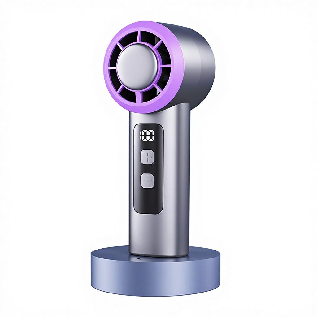 Portable Handheld Cooling Fan 3000mAh Rechargeable Semiconductor Personal Fan with High-Speed Brushless Motor for Travel & Daily