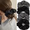 Big Size Ponytail Holder Headwear Bow Dot Pattern Sweet Headband Hair Rope Women Girls Use