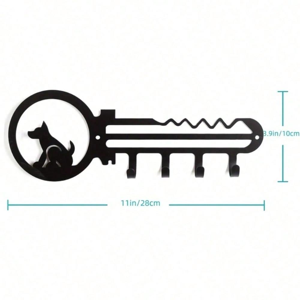

Vintage Metal Key Dog Hook Wall Rack 4 Hangers Rustproof Bathroom Decor Gift TY4250 різнокольоровий