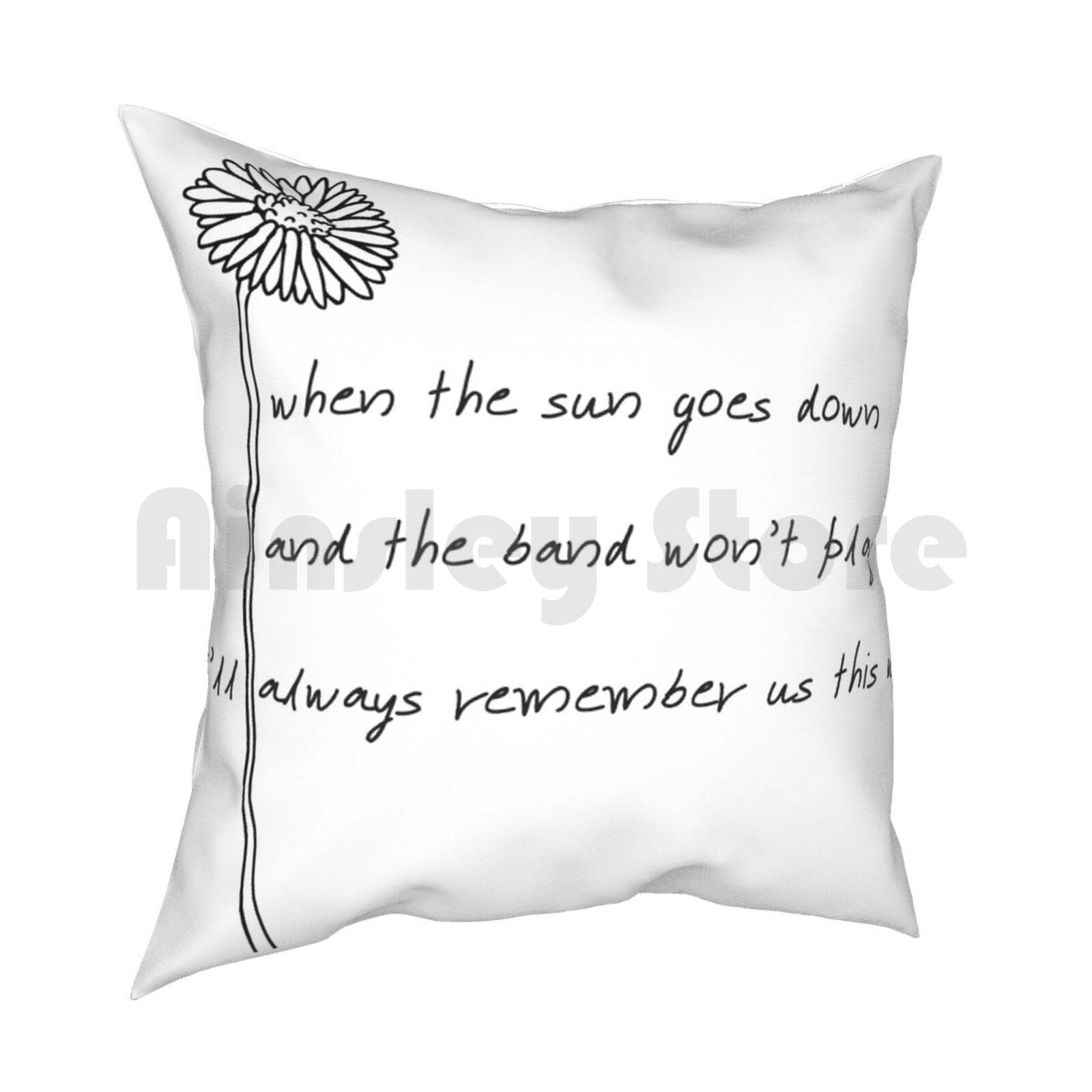 Always Remember Us This Way Pillow Case Printed Home Soft DIY Pillow Cover A Star Is Born Bradley Cooper Song Flower Music 30x30cm 12x12in