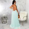 New Summer European-American Sexy Solid Chiffon Dress