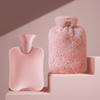 PVC Plush Hot Water Bottle Leak-Proof Large-Capacity Bed Abdomen Warmer Soft Cover for Cramps Winter Heat Hot Water Bag Filled with Water Heated Bags