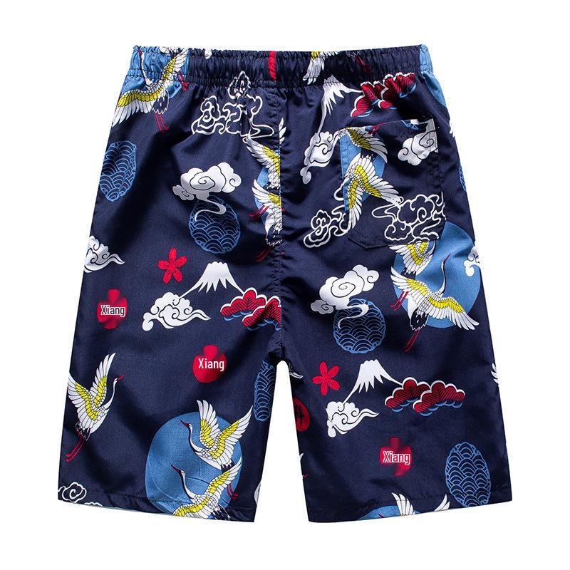Quick-Dry Couple's Beach Shorts: Men's Breathable Swim Trunks & Women's Casual Printed Shorts