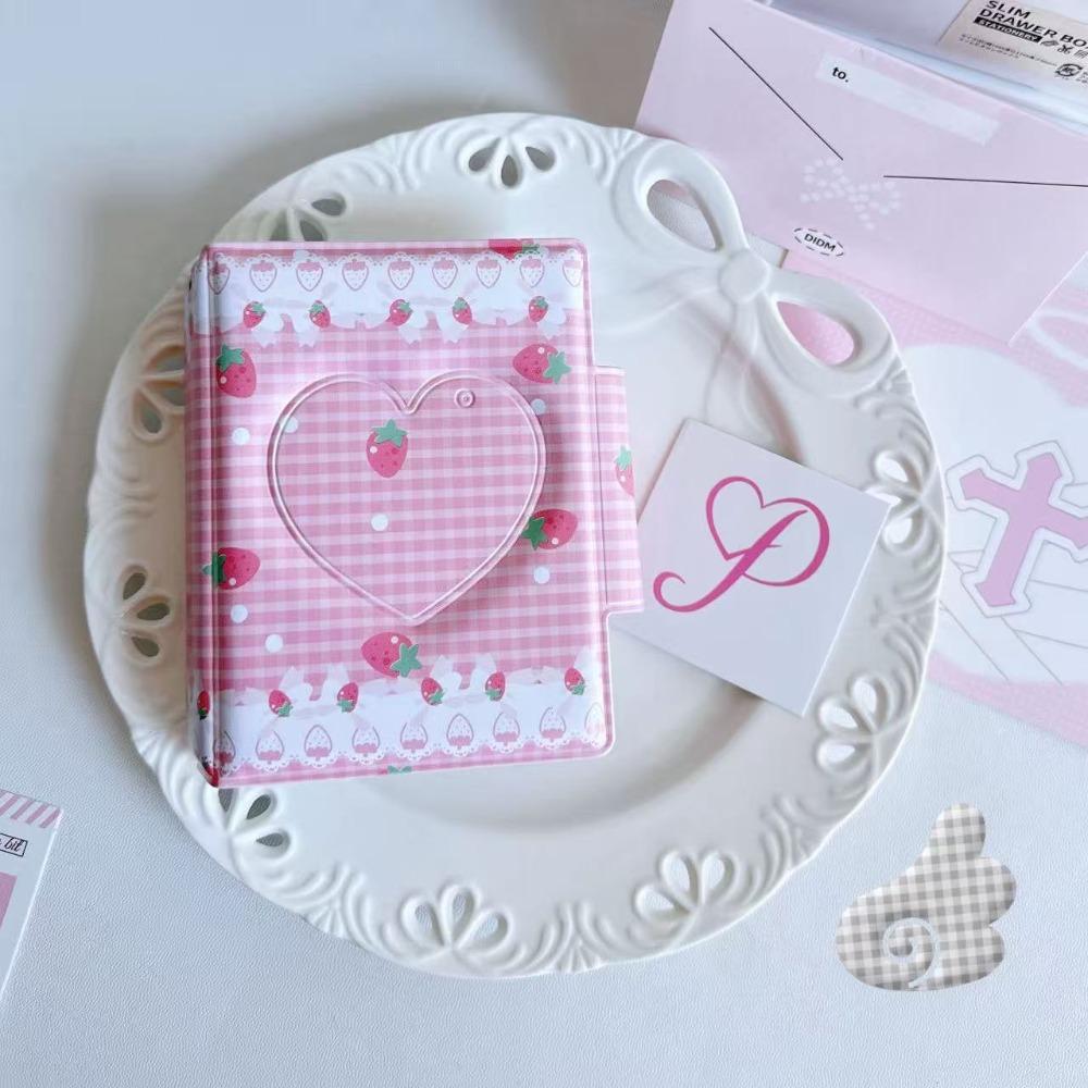 New 3 Inch Photocard Binder Album PP 32 Pockets Mini Photo Album Sweet Kpop Photo Card Book Holder