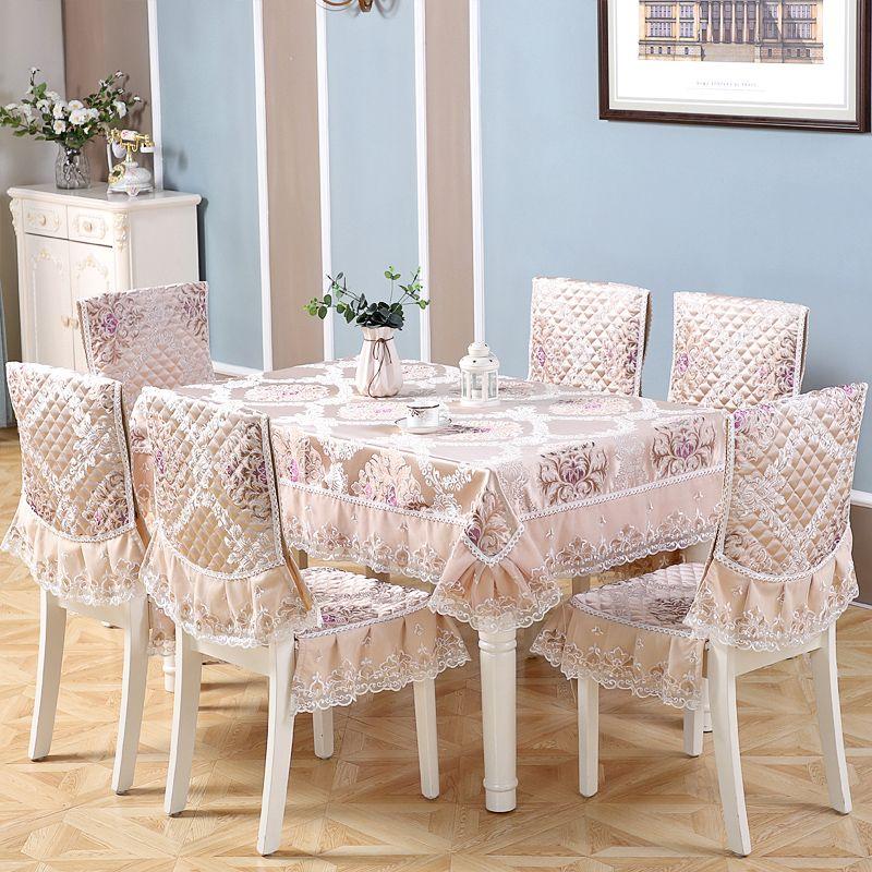 

Dining Table Cloth Chair Cover Chair Cushion Set European Style Dining Table Chair Cover Modern Simple round Tablecloth Coffee Table Fabric Home Orange(Chinese Tulip Brown) 1 cushion +1 backrest