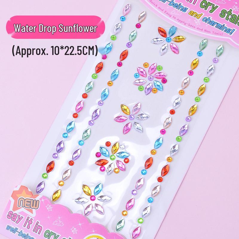 Kristall-Strasssteine DIY Schmuckschatulle Herz-Edelstein-Aufkleber - PVC Selbstklebend