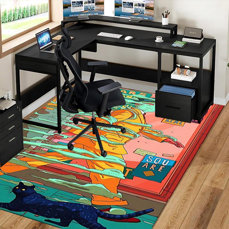 1pc Ars Longa Drivu Ecce Homo Office Chair Mat - Festival Gift, Non-Slip Carpet for Home Decor, Suitable for Office, Living Room, Bedroom, Game Room.P