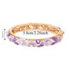 Vintage Hollow Out Flower Bracelet Traditional Women's Wrist Jewelry Filigree Enamel Bangle  Party