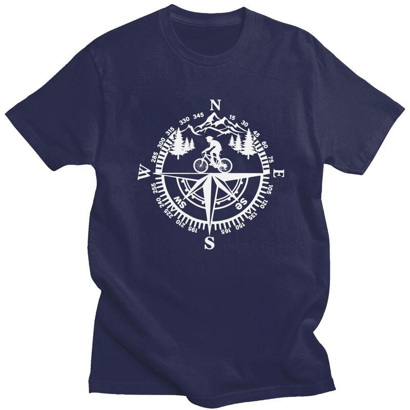 

Custom Adventure Mountain Bike Compass T Shirt for Men 100 Cotton Tshirt Casual Tees Tshirt Loose Fit 4XL