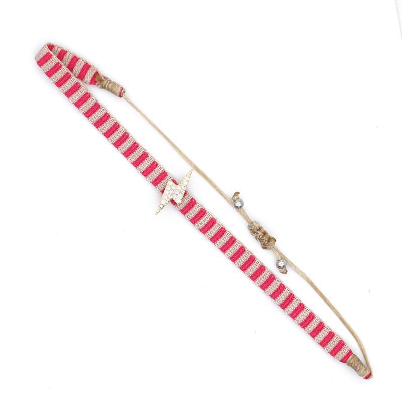Retro Pattern Bohemian Spanish Court Hand-Woven Bracelet with Micro-Inlay