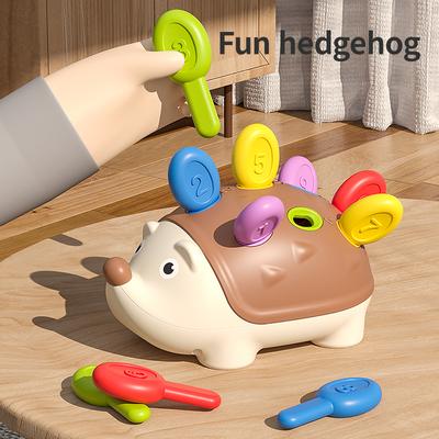 Sensory Hedgehog Toys Toddler Montessori Fine Motor Toys Baby Preschooler Educational Sensory Travel Toys for Age 1 2 3 4 Year