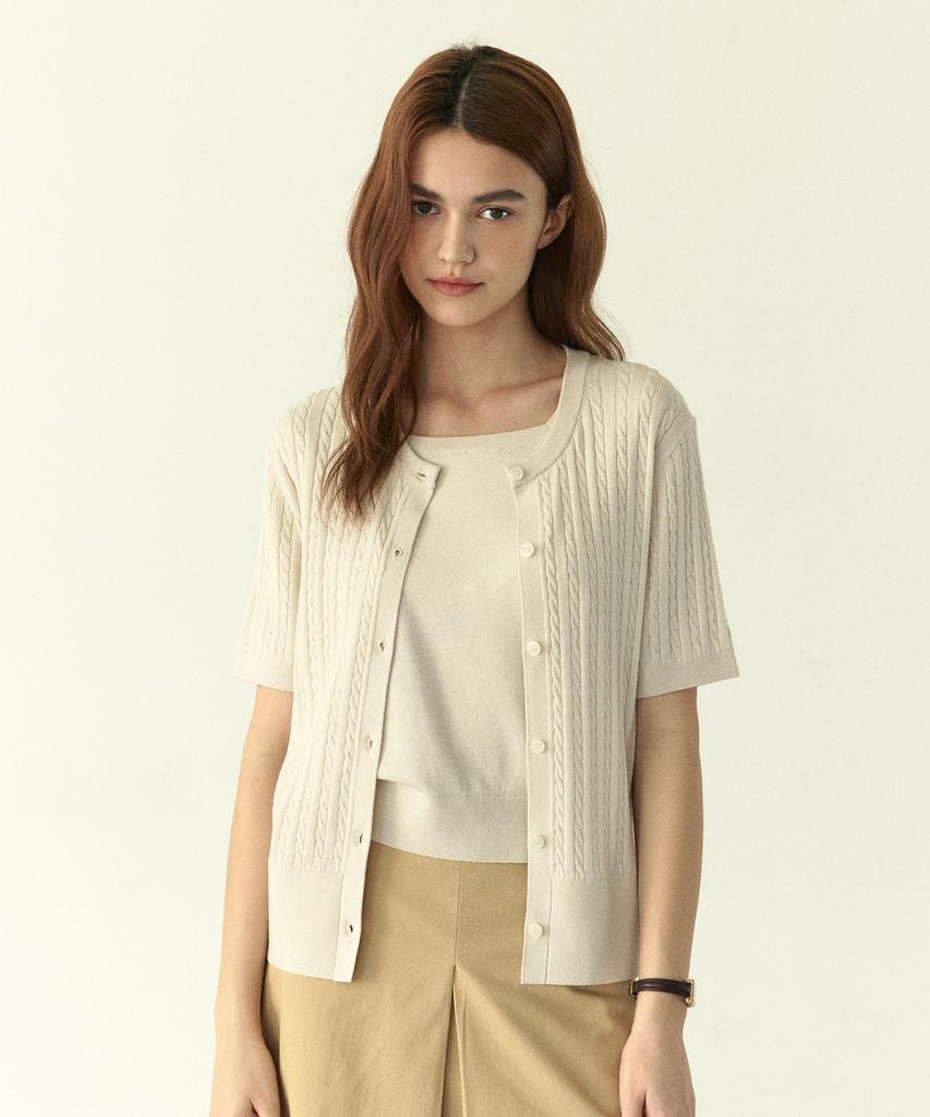 210EDIT Women'S Mellow Sleeveless & Cardigan Set - 3 Colors [Zg2Sw560]