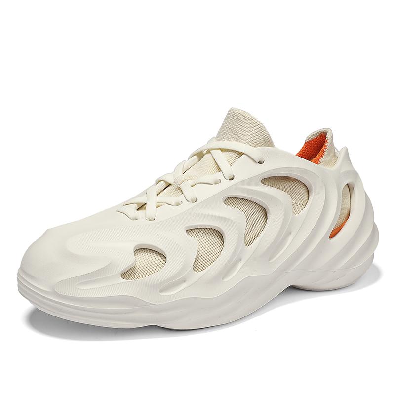 Fashion New Men Spring Summer Casual Shoes EVA Cave Shoe Garden Shoes Fly Weaving Mesh Breathable Light Outdoor Sneakers Running Shoes
